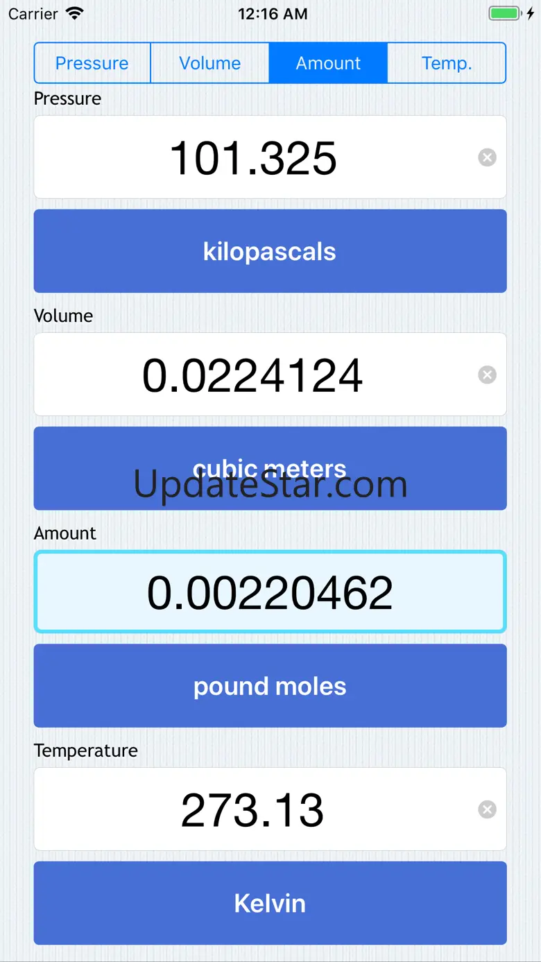 PVnRT - Ideal Gas Calculator 5.1.0