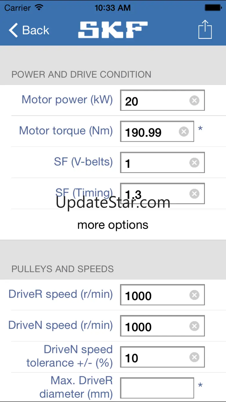 SKF Belt Calc 2.2.2