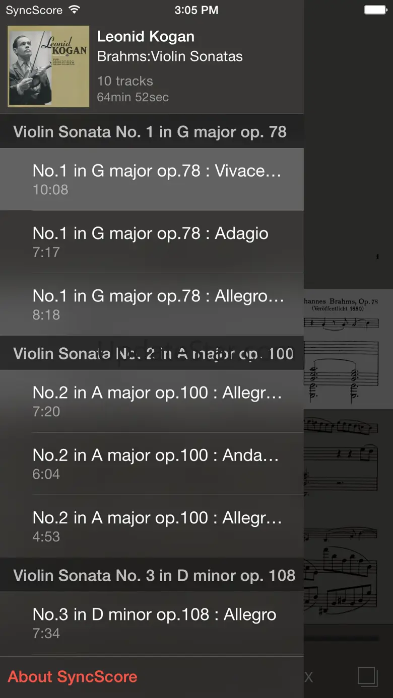 Brahms Violin Sonatas 5.1.4