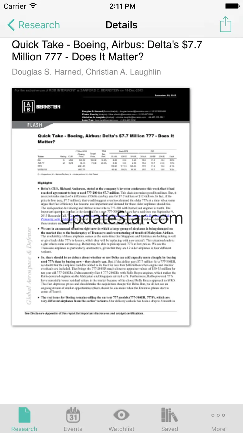 Sanford C. Bernstein Research 1.9.2