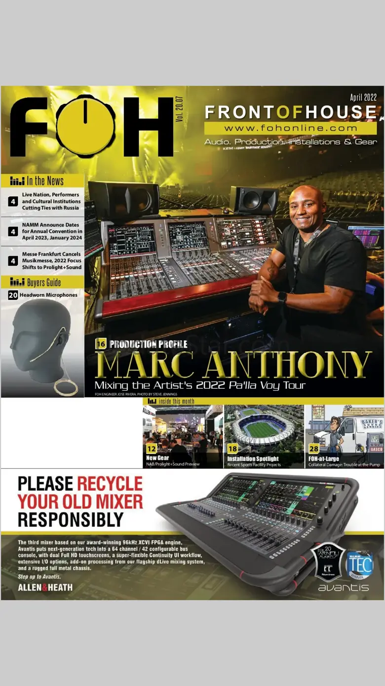 FRONT of HOUSE (FOH) Magazine 7.1.2
