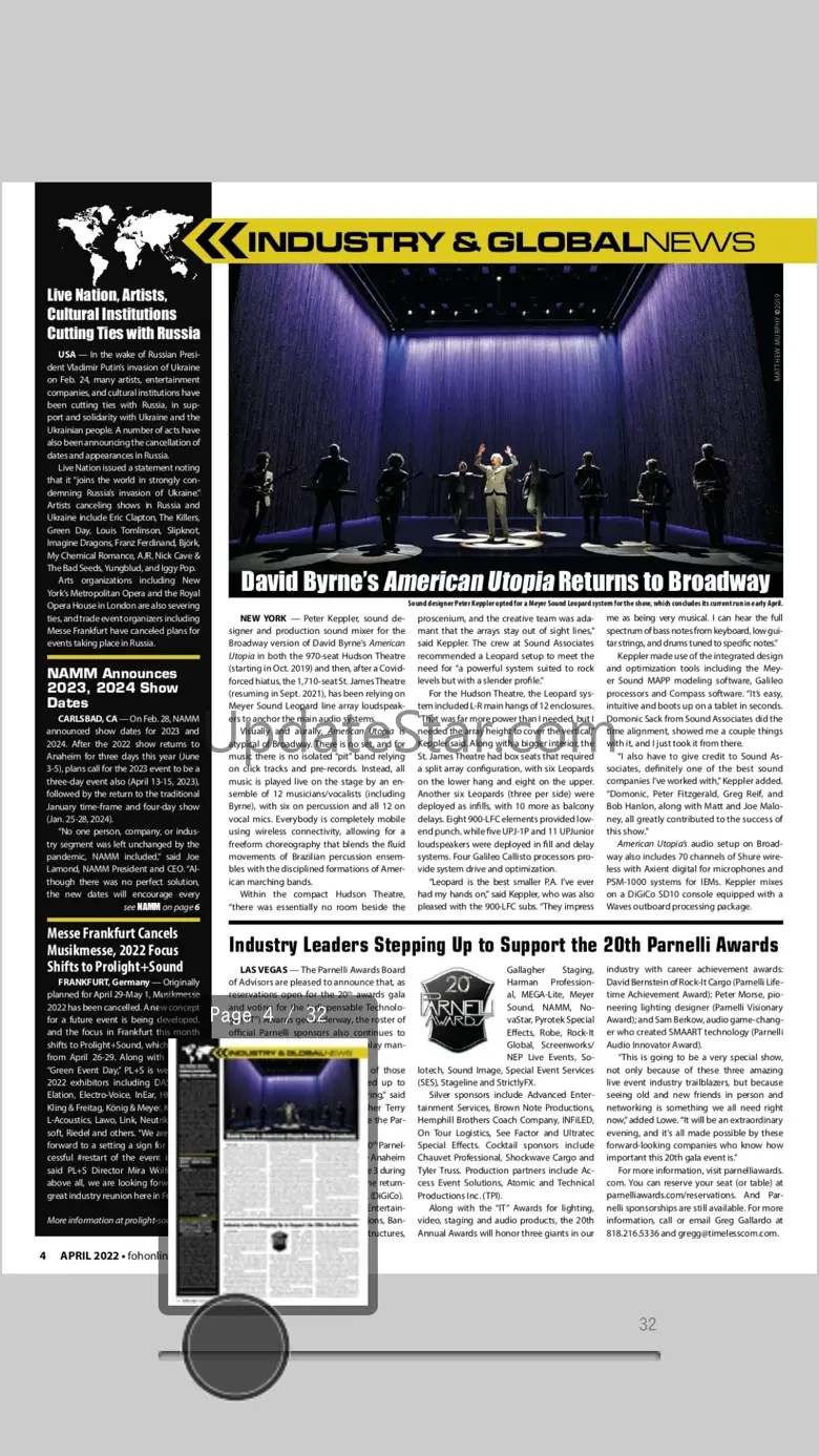 FRONT of HOUSE (FOH) Magazine 7.1.2