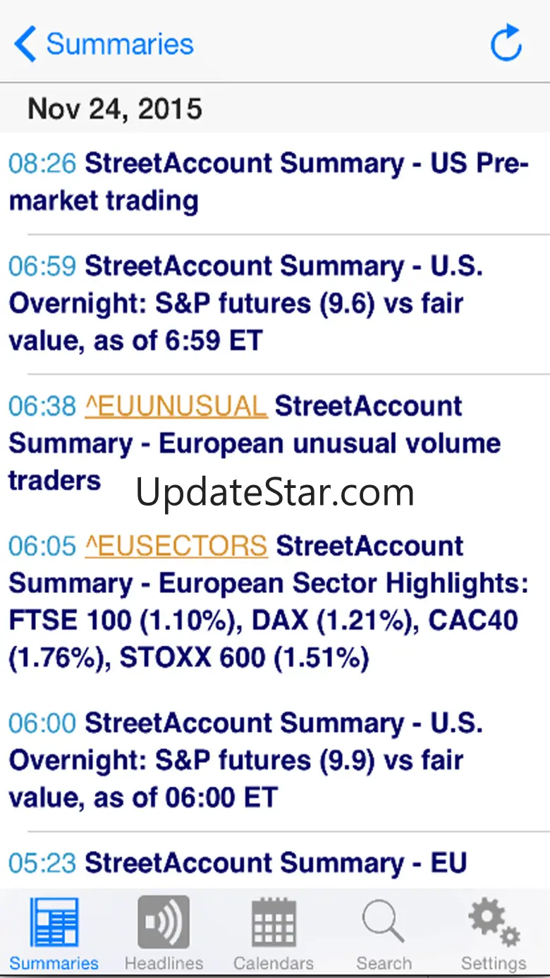 StreetAccount 1.9.1.1