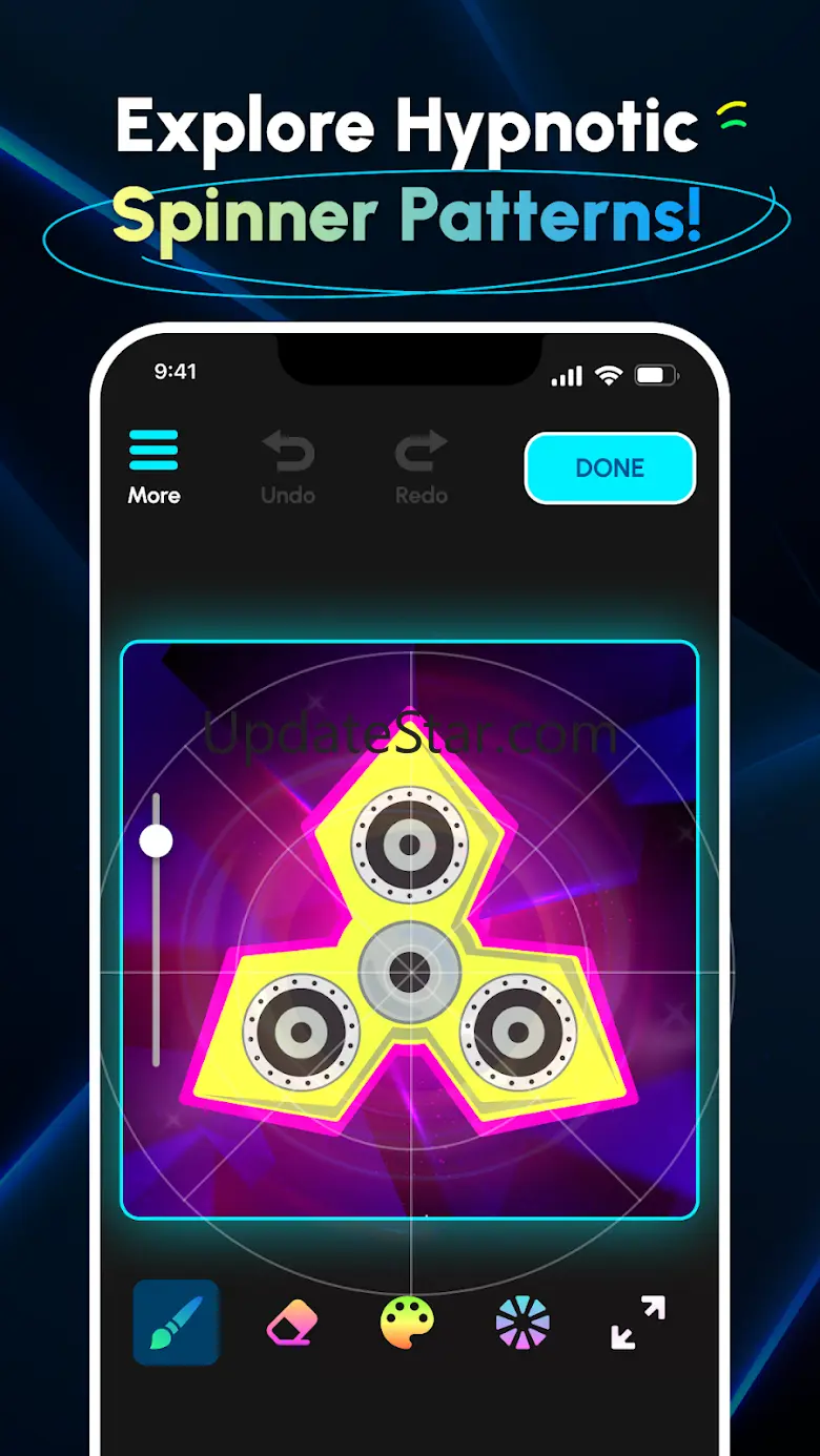 Glow Finger Spinner Art App