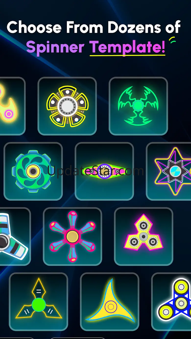Glow Finger Spinner Art App