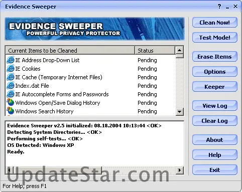 Evidence Sweeper 2.9