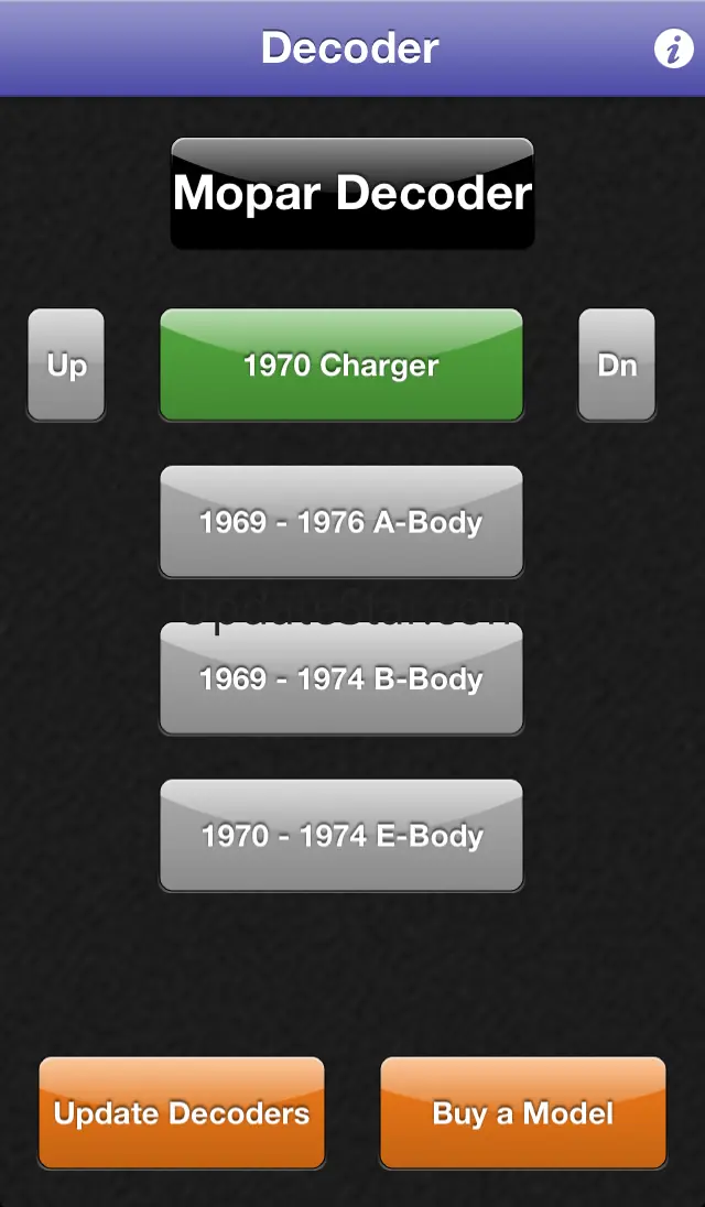 Option Decoder for Mopar Classics 1.2