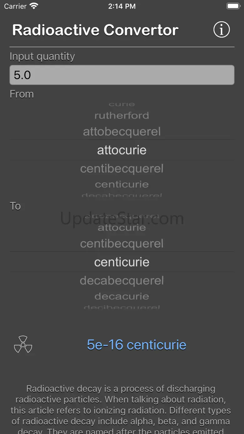 Radioactivity Conversion 1.4