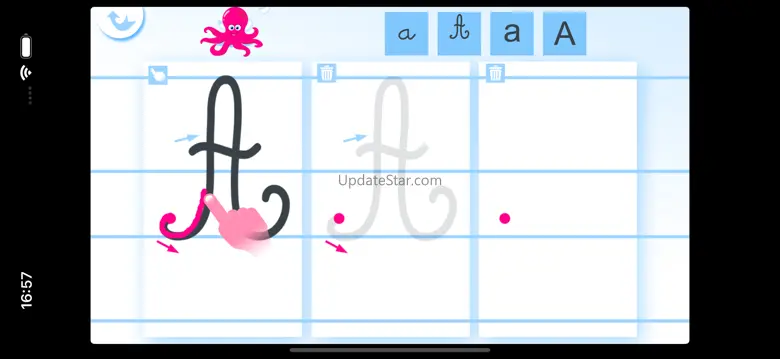 Write the alphabet 1.9