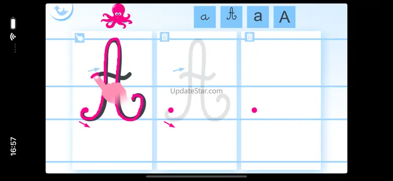 Write the alphabet 1.9