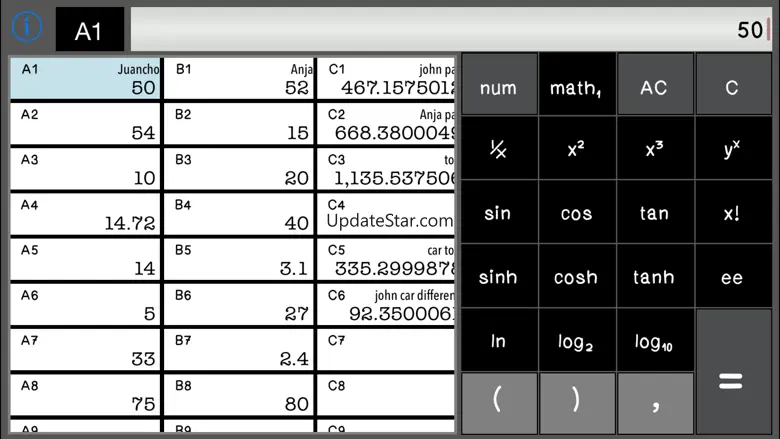 Calculator SpreadSheet Lite 3.9