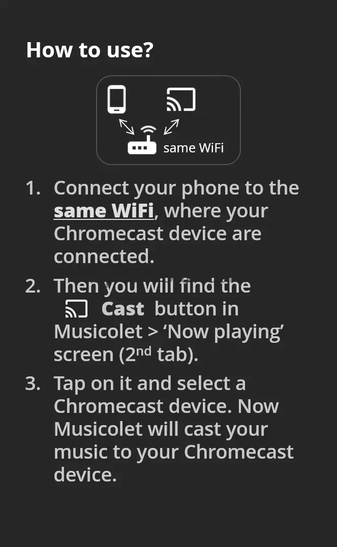 Cast Plug-in for Musicolet