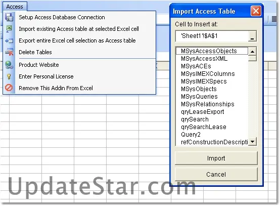 Excel MS Access Import, Export & Convert Software 7.0
