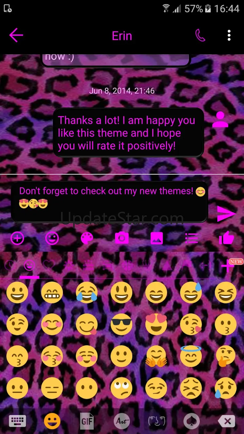 SMS Messages Leopard Pink 150