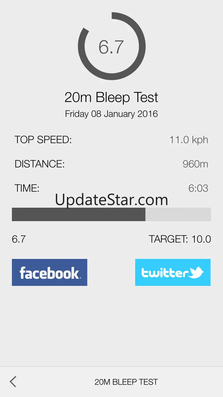 Bleep Test 20m Treadmill 2.1