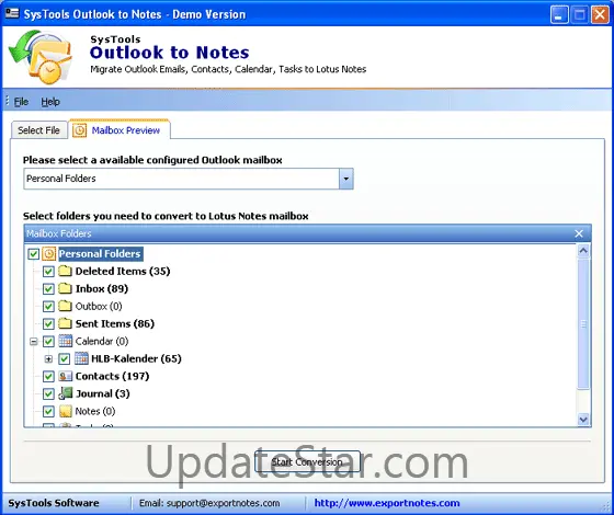 Convert PST to NSF 7.0