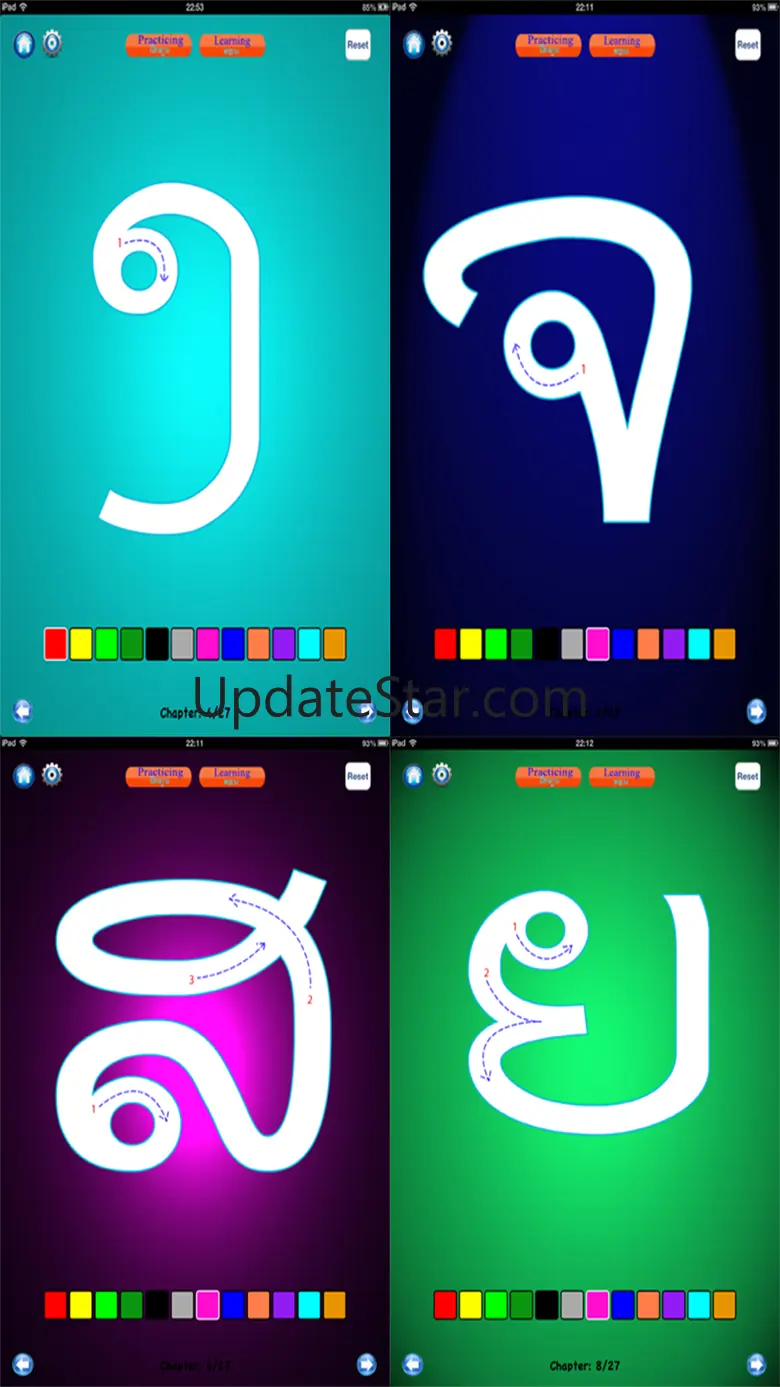 Writing Lao letters beginner 4.1