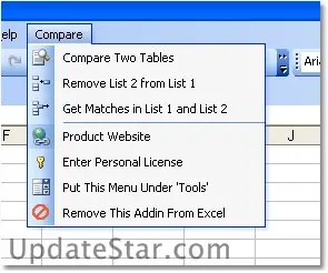 Excel Compare Data in Two Tables Software 7.0
