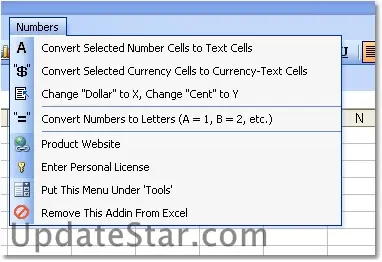Excel Convert Numbers to Text Software 7.0