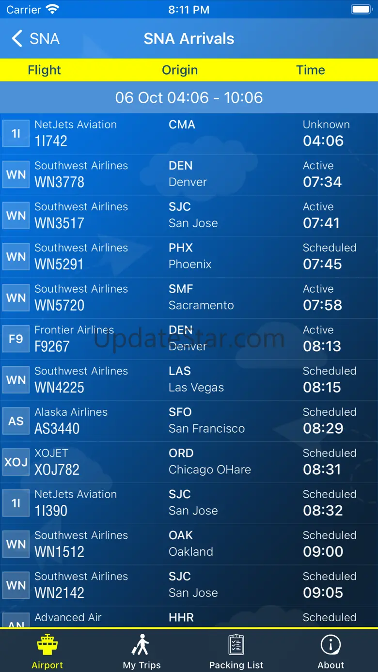 John Wayne Airport SNA + Radar 11.0