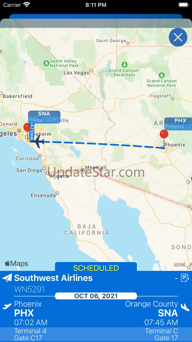 John Wayne Airport SNA + Radar 11.0