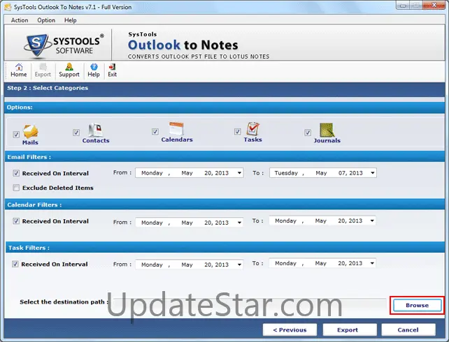 SysTools Outlook to Notes Converter 7.0