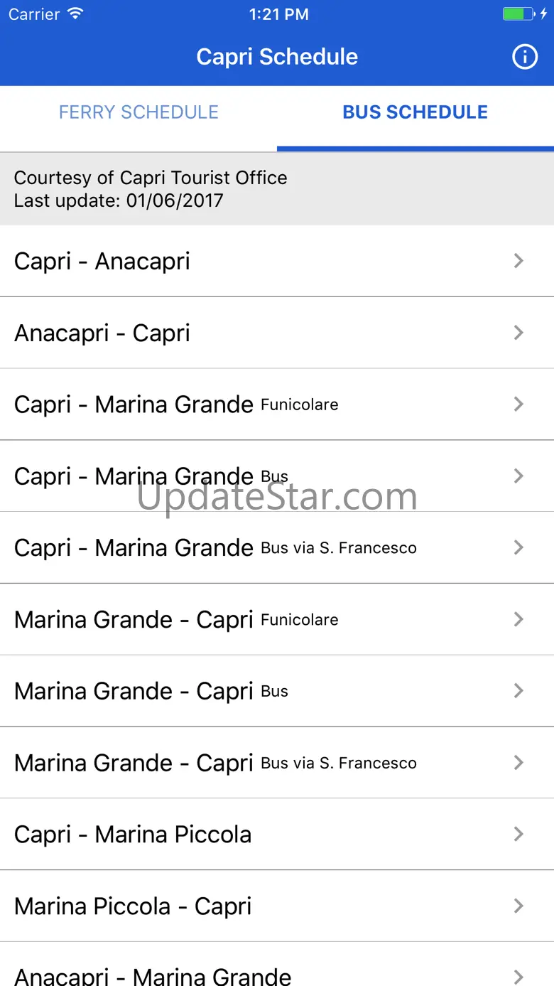 Capri Schedule 24.10.1