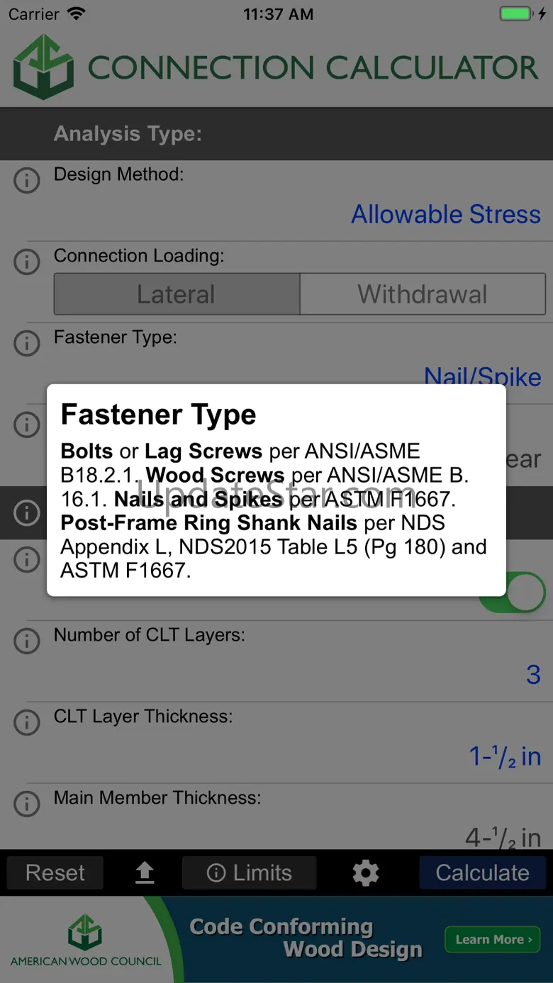 AWC Connection Calc 2.4.22