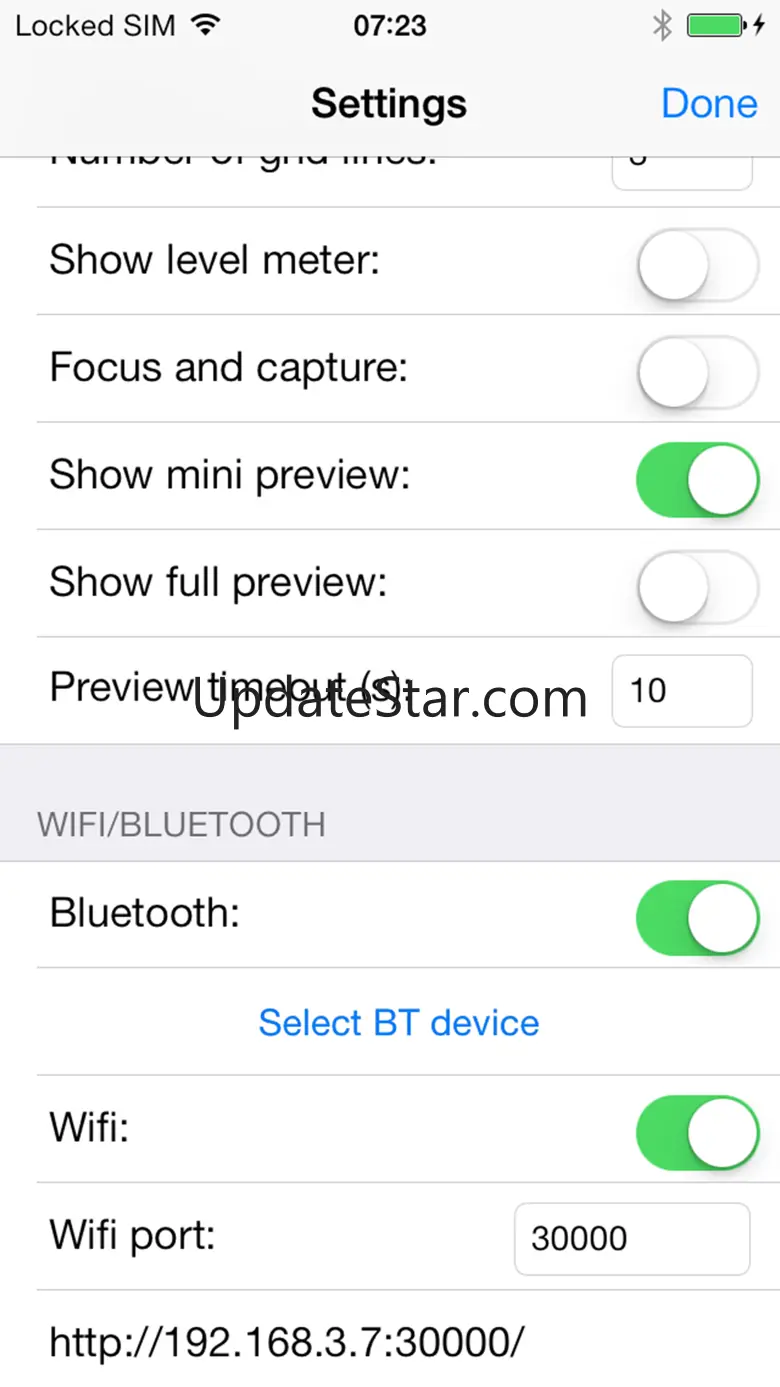 CameraPro Wifi/Bluetooth 1.22