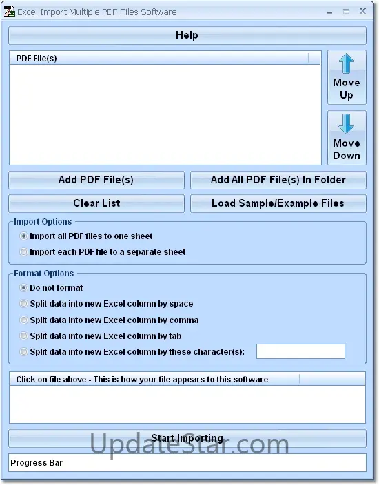 Excel Import Multiple PDF Files Software 7.0