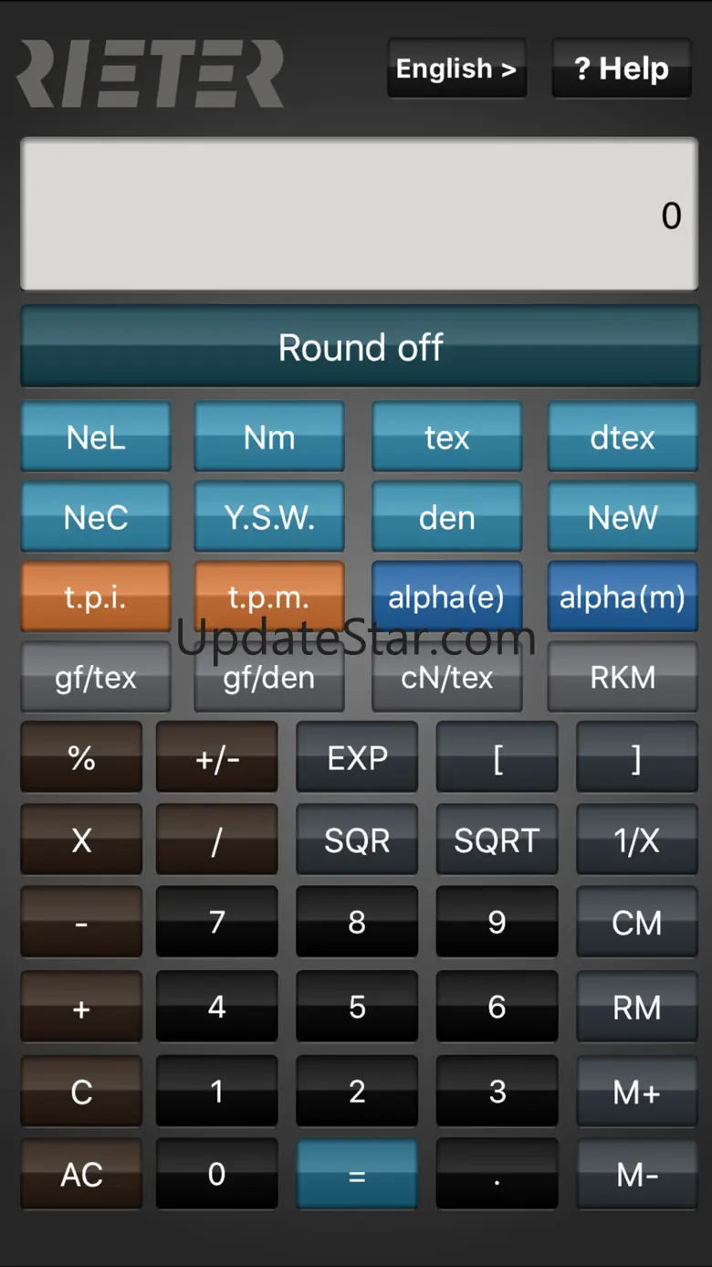 Rieter Calculator 2.0