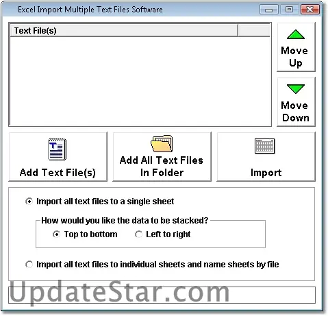 Excel Import Multiple Text Files Software 7.0