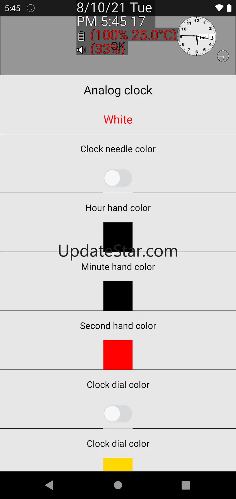 Always visible clock 2.71