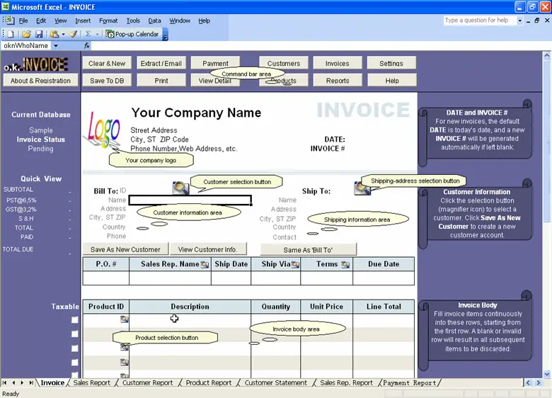 Excel Invoice Manager Pro 4.10