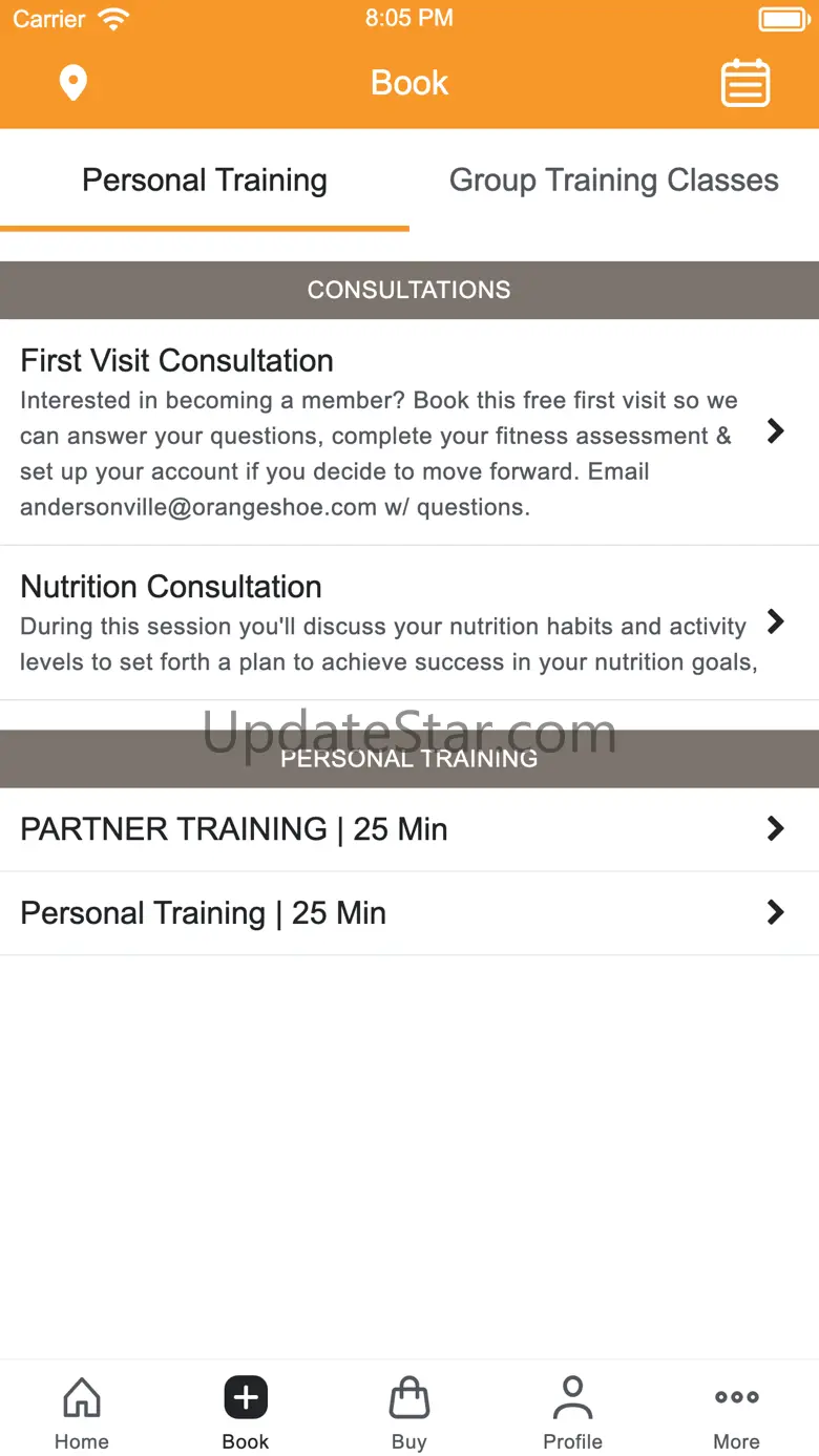 Orange Shoe Personal Fitness 7.601.0