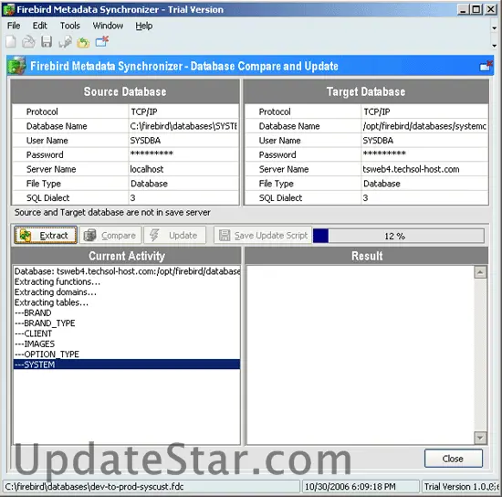 Firebird Metadata Synchronizer 1.0.27
