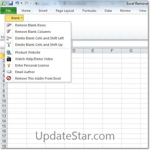 Excel Remove (Delete) Blank Rows, Columns or Cells Software 7.0