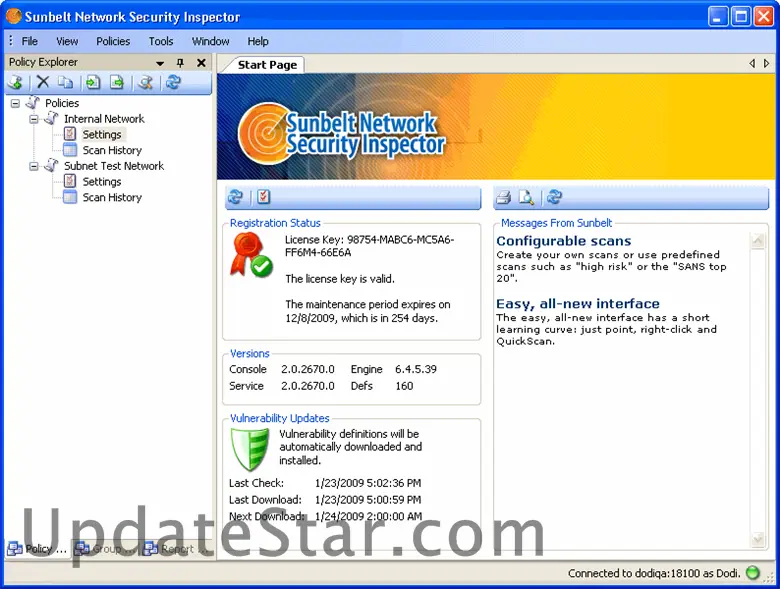 Sunbelt Network Security Inspector 2.0.2670