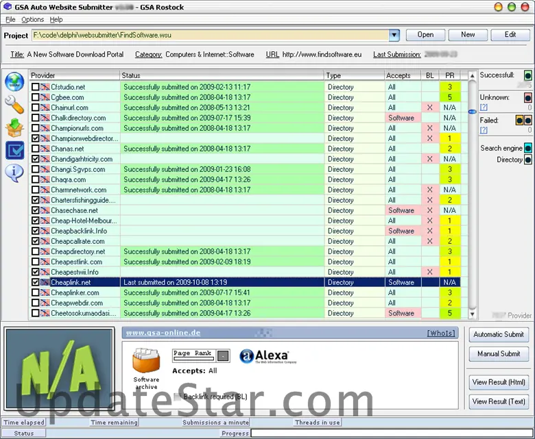GSA Auto Website Submitter 5.55