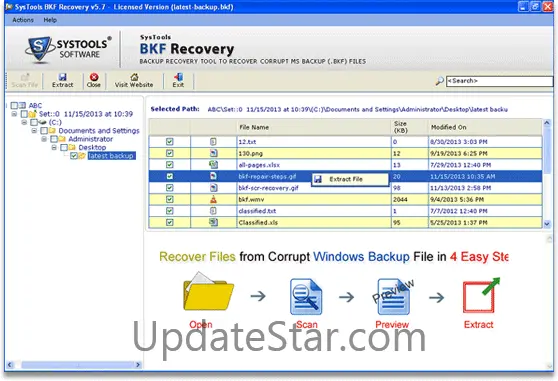 Open BKF File
