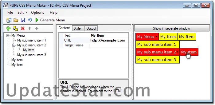 PURE CSS Menu Maker