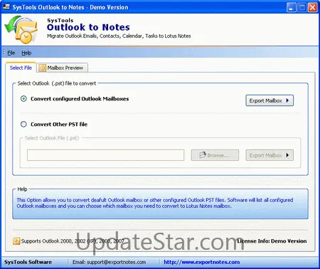 Outlook to Notes Export