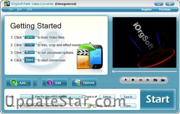 iOrgsoft Palm Video Converter
