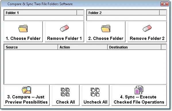 Compare & Sync Two File Folders Software 7.0