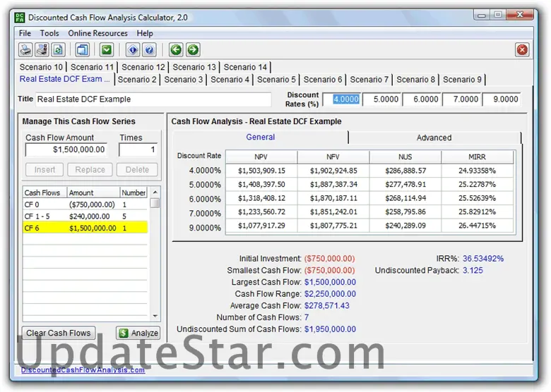 Discounted Cash Flow Analysis Calculator 2.1