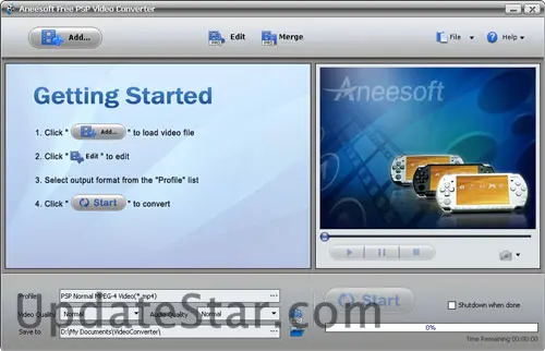 Aneesoft Free PSP Video Converter 2.9.8