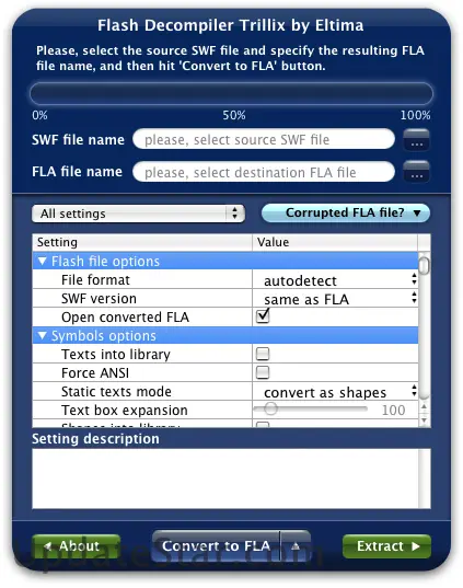 Flash Decompiler Trillix for Mac 5.3
