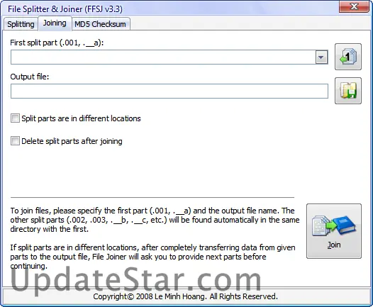 File Splitter and Joiner 3.3