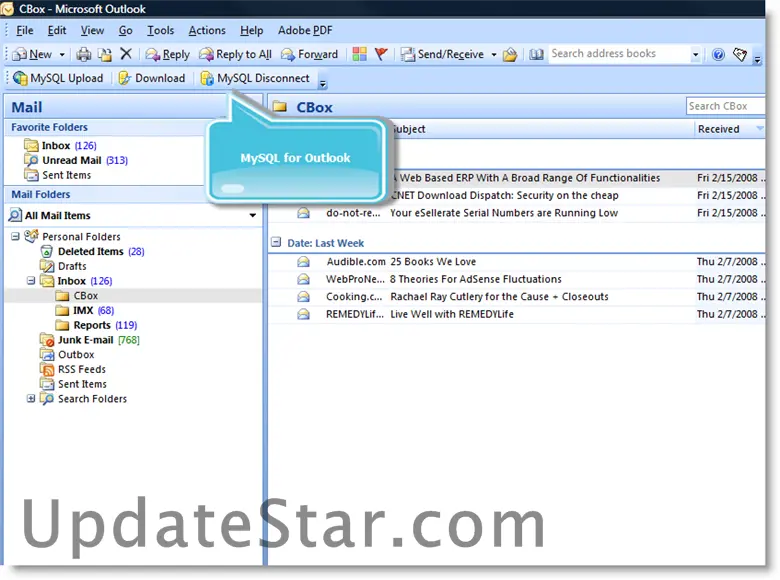 MySQL for Outlook