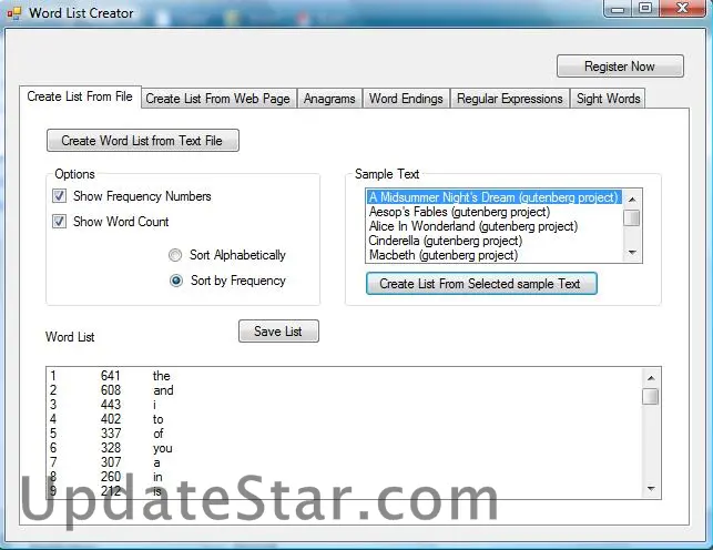 Word List Creator 1.0